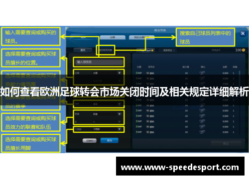 如何查看欧洲足球转会市场关闭时间及相关规定详细解析